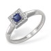 Кольцо из белого золота с сапфиром