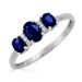 Кольцо из белого золота с сапфиром