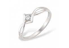 Кольцо из белого золота с бриллиантом