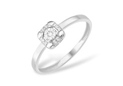 Кольцо из белого золота с бриллиантом