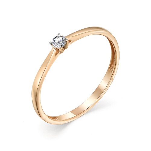 Золотое кольцо с бриллиантом