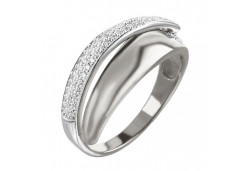 Кольцо из белого золота с фианитом