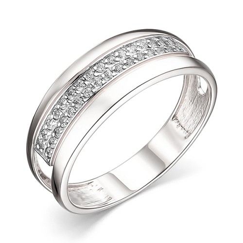 Кольцо из белого золота с фианитом