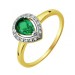 Кольцо из желтого золота с изумрудом
