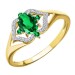 Кольцо из желтого золота с изумрудом