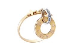 Золотое кольцо с фианитом