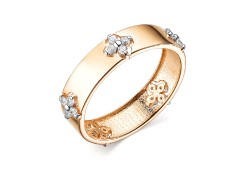 Золотое кольцо с фианитом