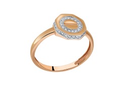 Золотое кольцо с фианитом