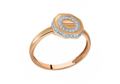 Золотое кольцо с фианитом