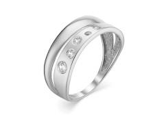 Серебряное кольцо с фианитом