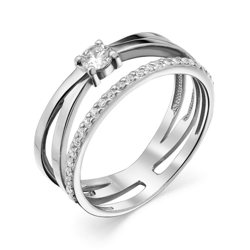 Серебряное кольцо с фианитом