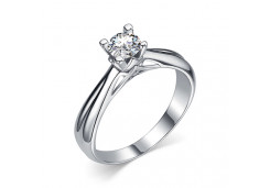 Серебряное кольцо с фианитом