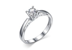 Серебряное кольцо с фианитом