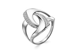 Серебряное кольцо с фианитом