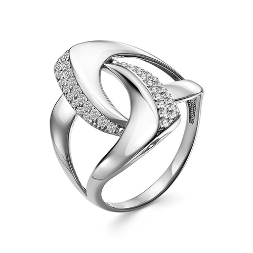 Серебряное кольцо с фианитом