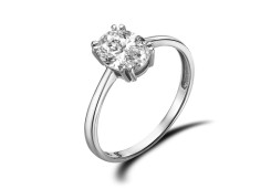 Серебряное кольцо с фианитом