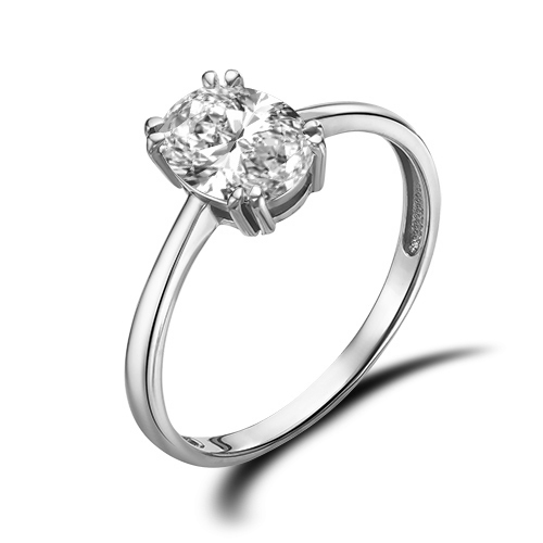 Серебряное кольцо с фианитом