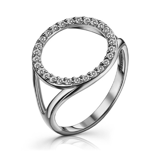 Серебряное кольцо с фианитом