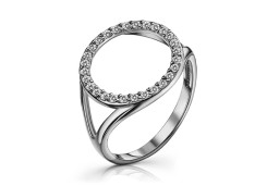 Серебряное кольцо с фианитом