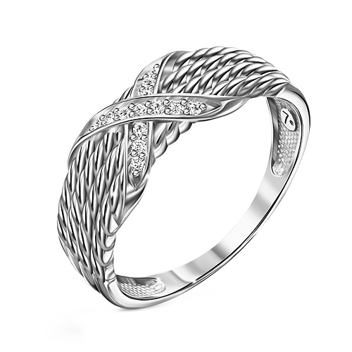 Серебряное кольцо с фианитом