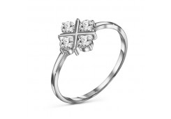 Серебряное кольцо с фианитом