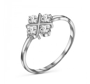 Серебряное кольцо с фианитом
