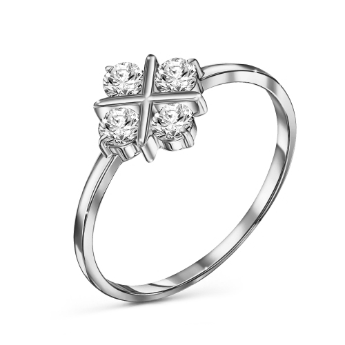 Серебряное кольцо с фианитом
