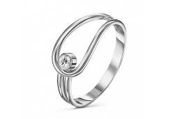 Серебряное кольцо с фианитом