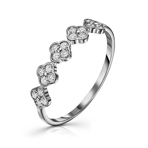 Серебряное кольцо с фианитом