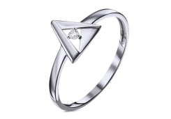 Серебряное кольцо с фианитом