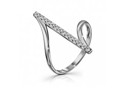 Серебряное кольцо с фианитом