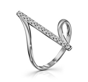 Серебряное кольцо с фианитом