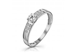 Серебряное кольцо с фианитом