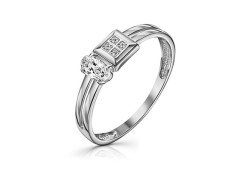 Серебряное кольцо с фианитом
