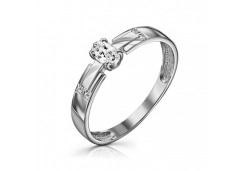 Серебряное кольцо с фианитом