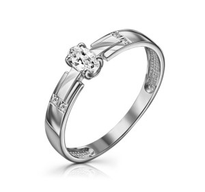 Серебряное кольцо с фианитом