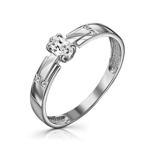 Серебряное кольцо с фианитом