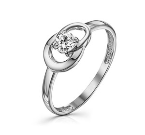 Серебряное кольцо с фианитом