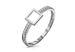 Серебряное кольцо с фианитом