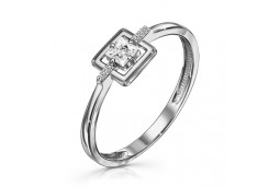 Серебряное кольцо с фианитом