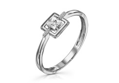 Серебряное кольцо с фианитом