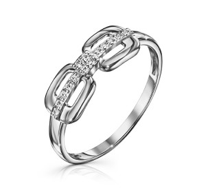 Серебряное кольцо с фианитом