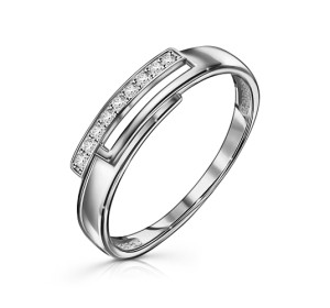 Серебряное кольцо с фианитом