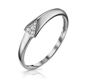 Серебряное кольцо с фианитом
