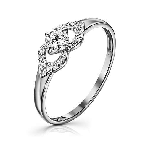 Серебряное кольцо с фианитом