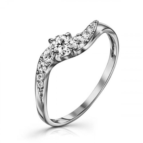 Серебряное кольцо с фианитом