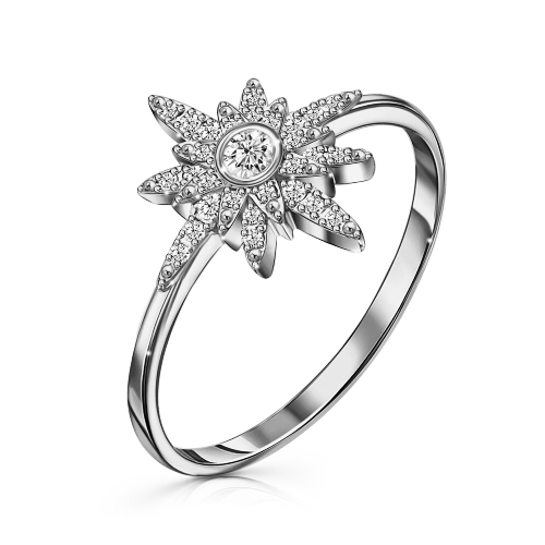 Серебряное кольцо с фианитом