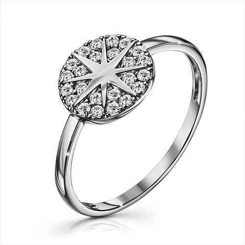 Серебряное кольцо с фианитом