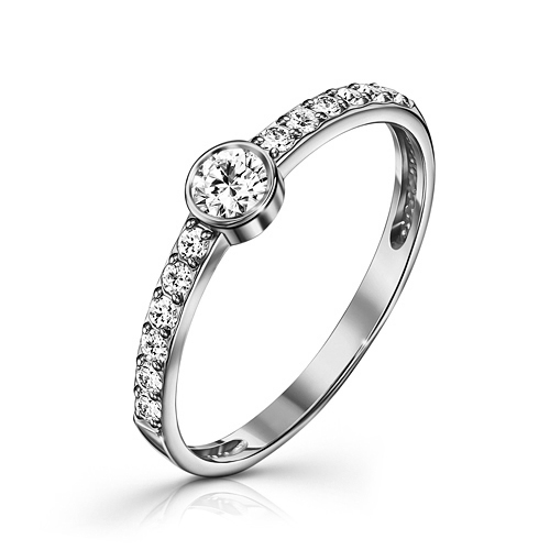 Серебряное кольцо с фианитом