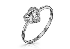 Серебряное кольцо с фианитом